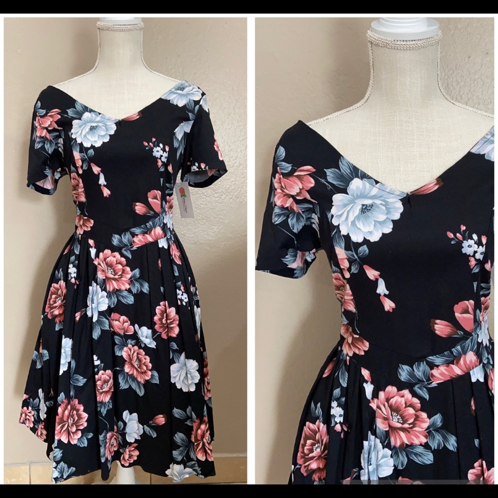 Vintage inspired floral dress